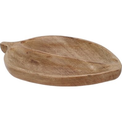 Tavă decorativă în formă de frunză Mango, 27 x 17 cm