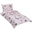 Lenjerie de pat din bumbac Bellatex Meadow gri,roz , 140 x 220 cm, 70 x 90 cm