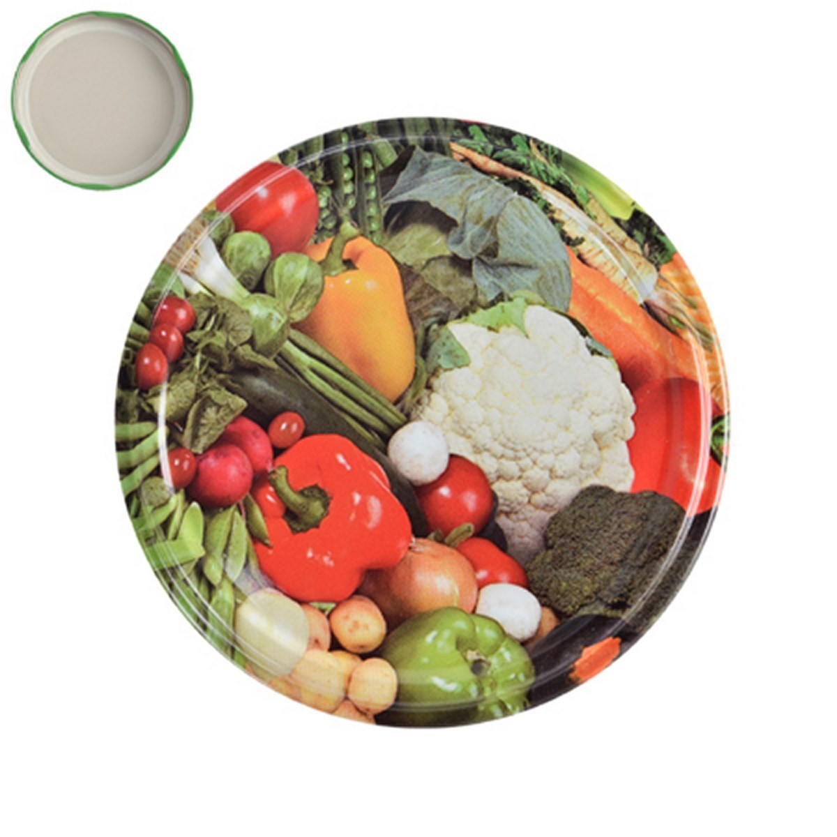 Viečko na zaváracie pohári Zelenina, 8,5 cm,