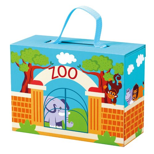 Bino Reisekoffer mit Tieren ZOO, 28 x 24 x 11 cm