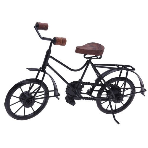 Bicyclette fém dekoráció, fekete, 36 x 11 x 20 cm