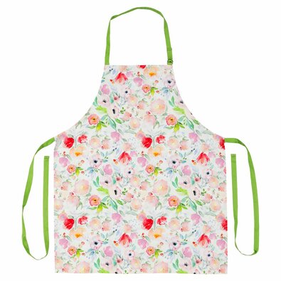 Fartuch kuchenny Peonies w różowych kolorach, 85 x 70 cm