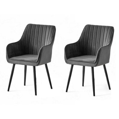 Set de scaune de sufragerie Nova Anthracite and Black, 2 buc.