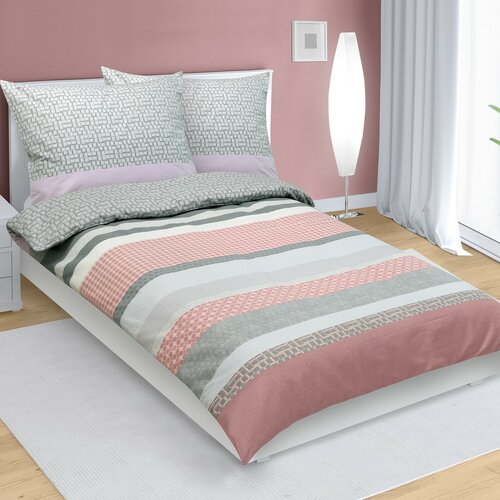 Bellatex Flanelov posteljno perilo Ornament siva,140 x 200 cm, 70 x 90 cm