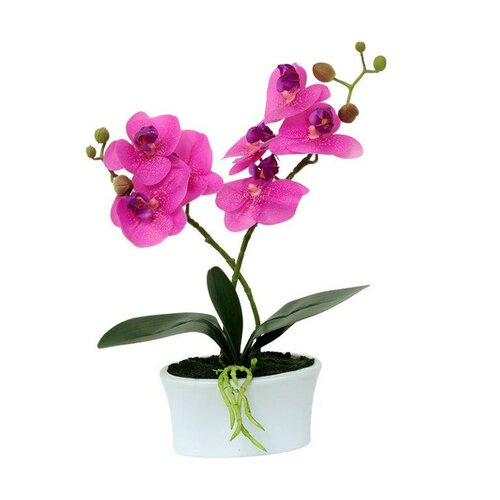 Umělá kvetina orchidea ružová, 30,5 cm