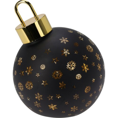 Ornament de Crăciun LED Xmas Ball negru, diametru 15 cm