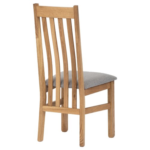 SIL2 scaun de dining din lemn masiv, stejar, gri