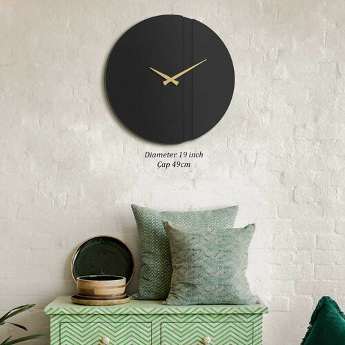 Nástěnné hodiny Block APS096, Black, 46 x 46 cm