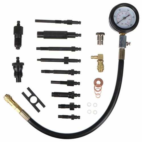 Sixtol Kompressionsprüfgerät für Dieselmotoren MECHANIC ENGINE TESTER 23, 0-70 bar, 23 Stück