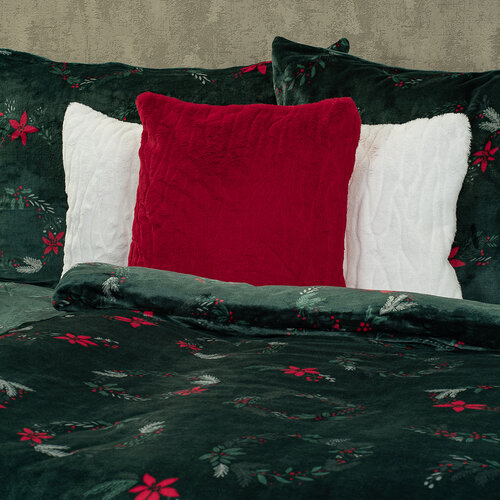 Lenjerie de pat din microflanel 4Home Poinsettia , 140 x 200 cm, 70 x 90 cm