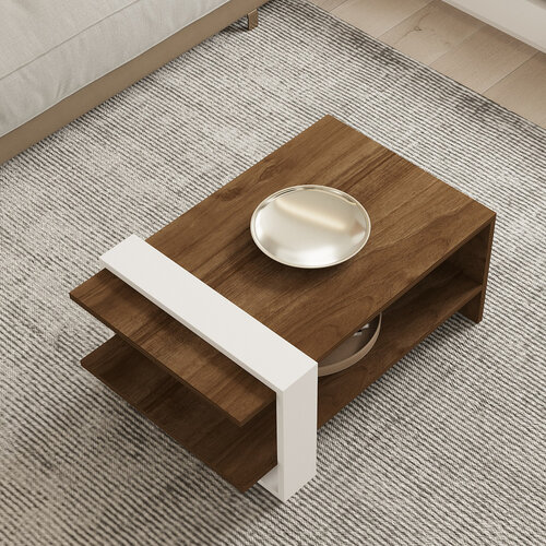 Couchtisch Gaye Walnut White