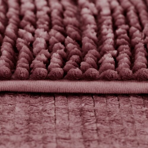 Restilo Badteppich-Set Bati Burgundy, 2 Stück 50 x 80 cm, 40 x 50 cm
