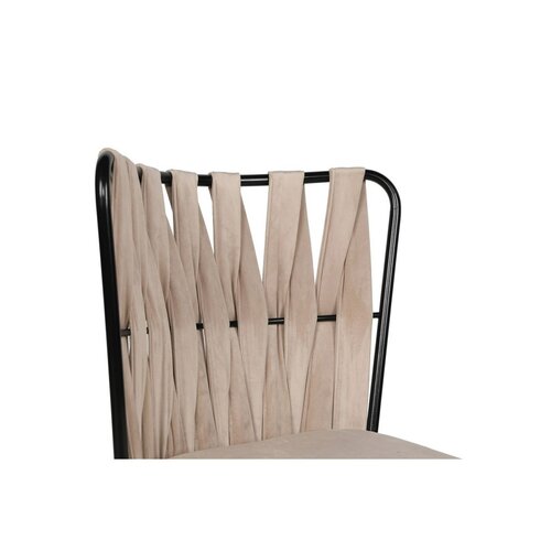Set de scaune de sufragerie Kusakli Cream andBlack, 2 buc.