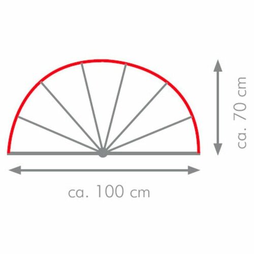 RIDDER 58200 Ombrella skladacia sprchová kabína 100 x 70 cm, priehľadná