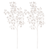 Set de ramuri artificiale Lunaria, 2 bucăți, alb,înzăpezite, 85 cm