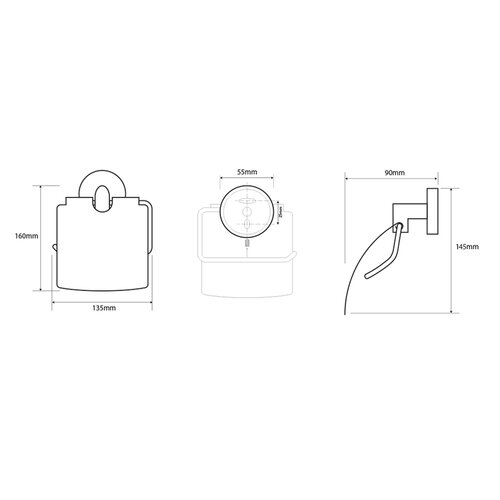 Suport pentru hârtie igienică SAPHO XS701 X-Steel cu capac, din oțel inoxidabil periat