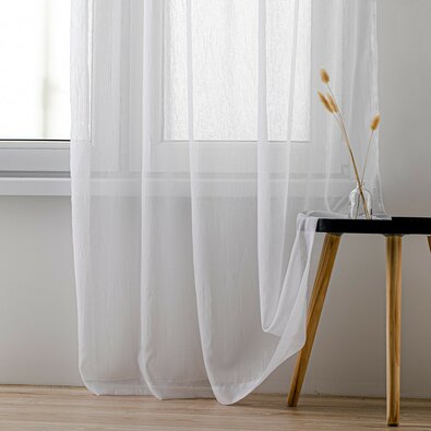 Homede Zavese Kresz Eyelets gold, bela, 140 x 275cm