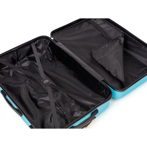Pretty UP Cestovní skořepinový kufr ABS25 velký, 68 x 47 x  29 cm, světle modrá