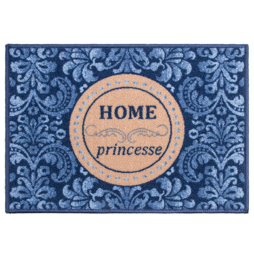 Vnitřní rohožka Home Princess modrá, 50 x 70 cm