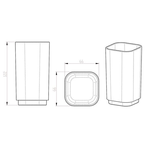 GEDY 639822 Seventy склянка для стояння, біла