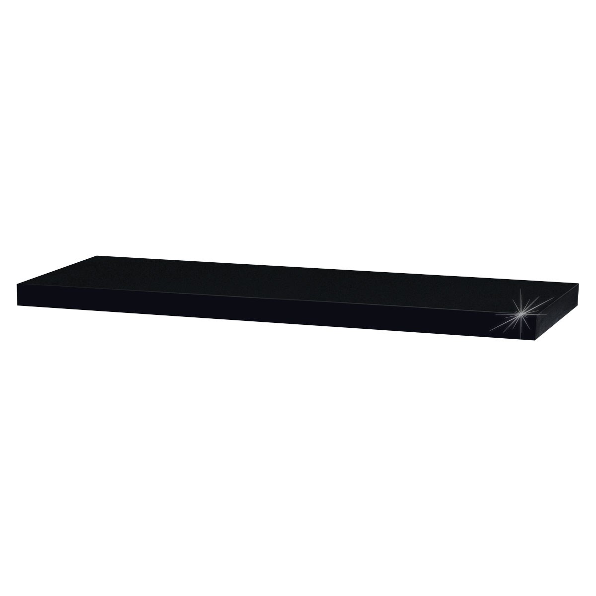 Nástěnná polička Shelfy 80 cm, černá, 80 cm