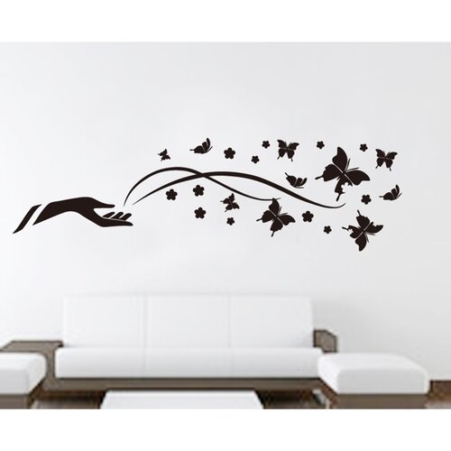 Stickere decorative fluture pe palmă