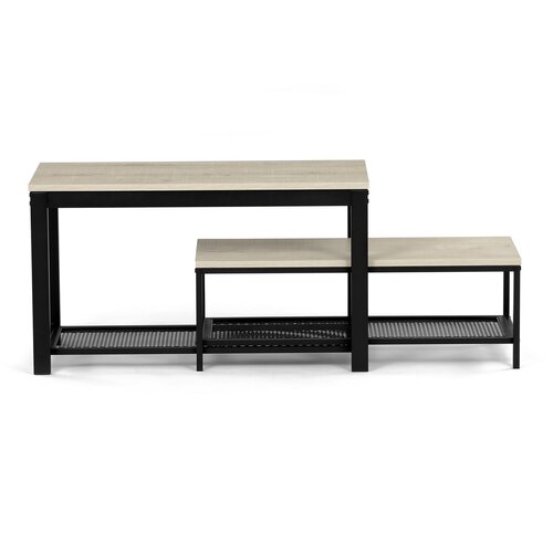 Set de 2 rafturi pentru pantofi, stejar Sonoma