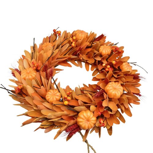 Herbstkranz mit Mincio-Kürbissen, 35 cm