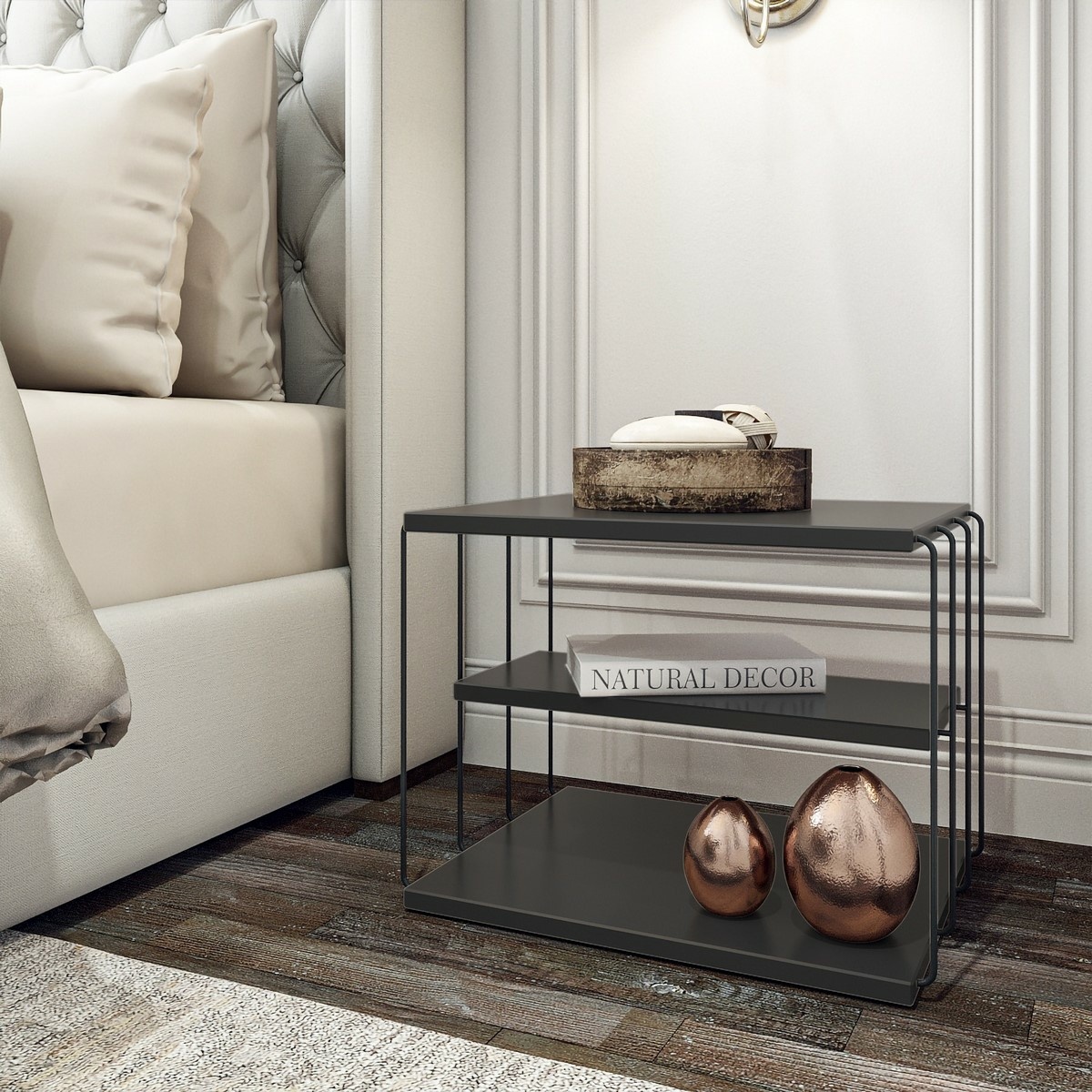Odkladací stolík Lifon Anthracite and Black