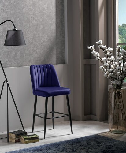 Set de scaune de bar Vento Sax Blue and Black, 2buc.