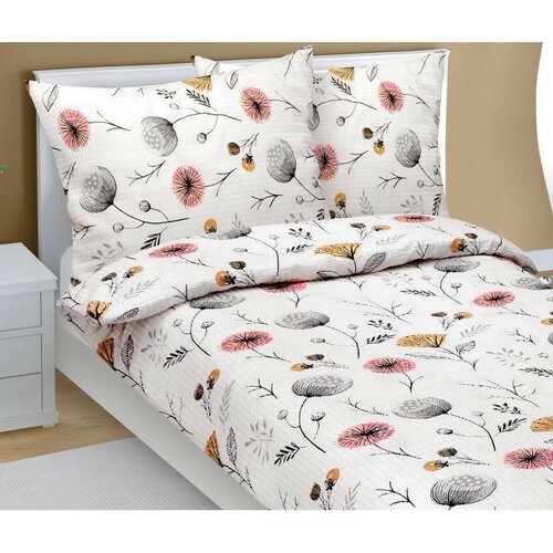 Bellatex Pościel z kory Makówka beżowy, 140 x 200, 70 x 90 cm