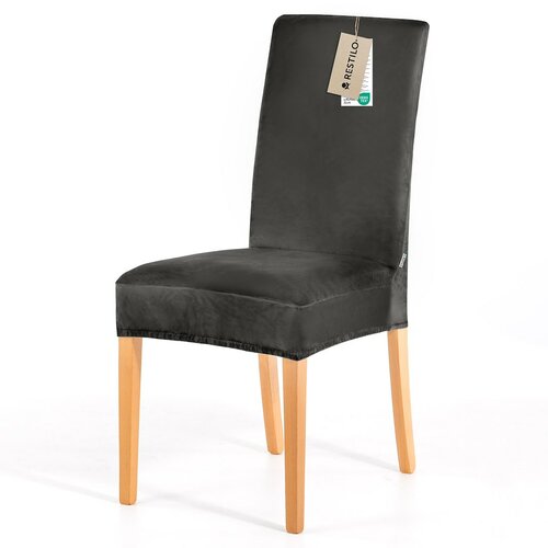 Restilo Napinac za stol Sento temno siva, 48 x 48x 58 + 10 cm, komplet 4 kos