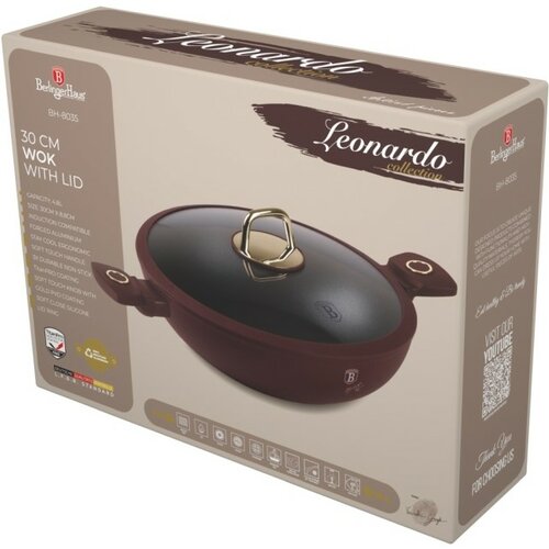 BerlingerHaus Wok s víkem Leonardo 30 cm