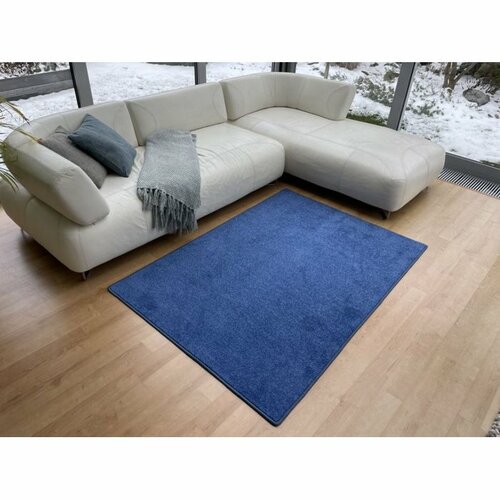 Fotografie Vopi Kusový koberec Eton modrá, průměr 120 cm