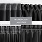 Restilo Blackout Oxford Pleat függöny, fekete, 140 x 245 cm