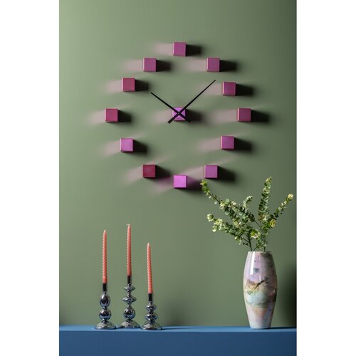 Karlsson KA5974PI dizajnové nástenné nalepovacie hodiny ružová, pr. 80 cm