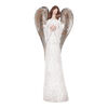 Îngerul Păzitor cu mâinele strânse, alb,polyresin, 11 x 25 x 6 cm