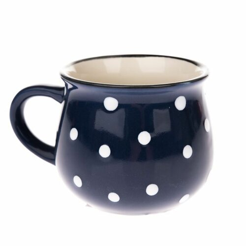 Cană din ceramică Dots 230 ml, albastră