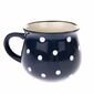 Kubek ceramiczny Dots 230 ml, niebieski