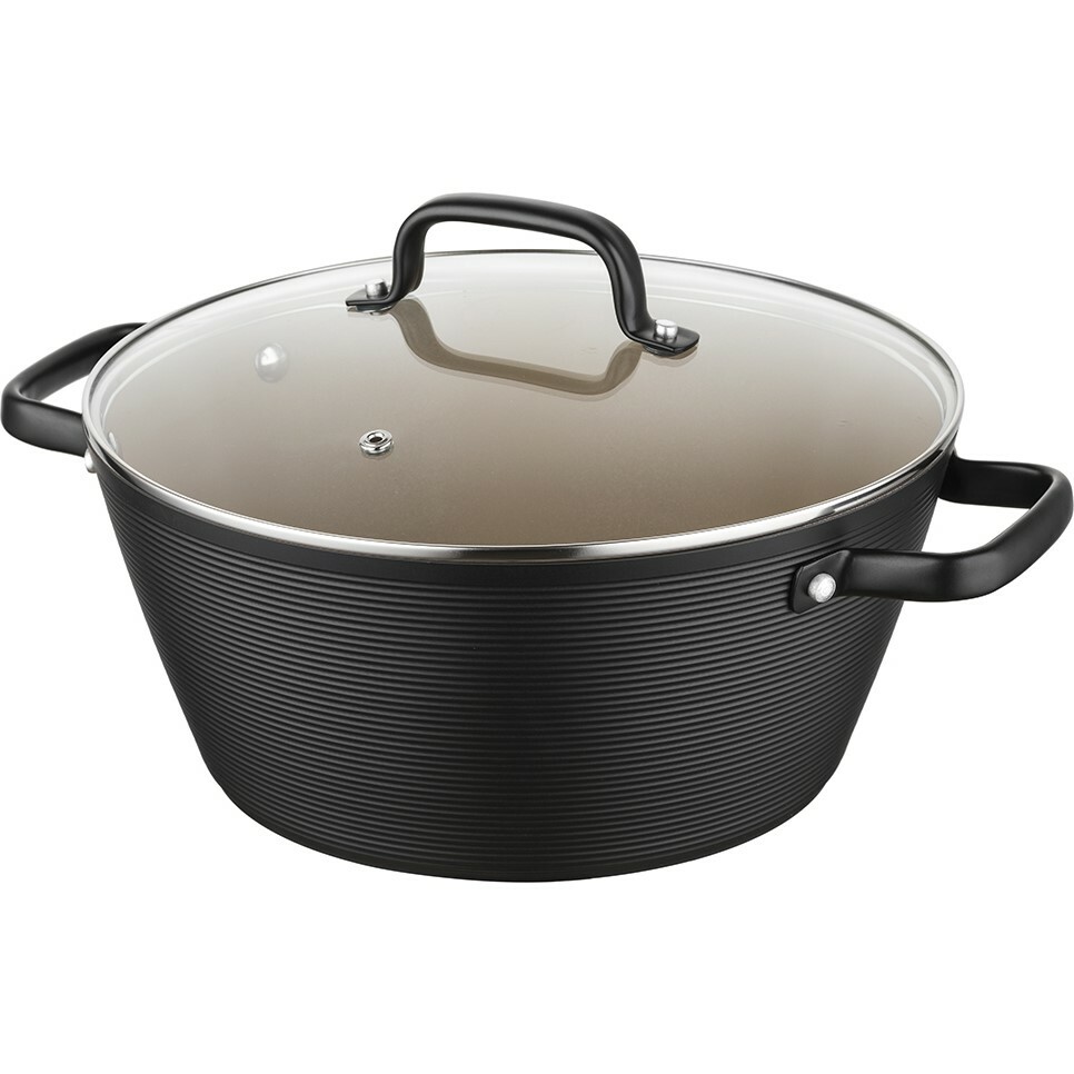 Florina Hliníkový hrnec Carina Black 5,2 l, 28 cm, pr. 28 cm