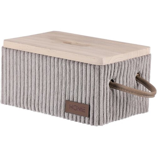 Autronic Set of 5 fabric storage boxes, grey