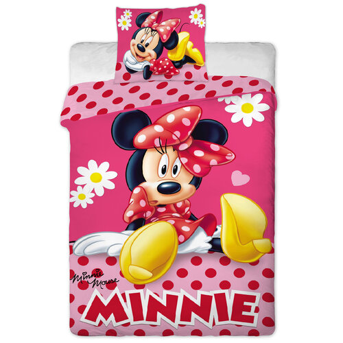 Detské bavlnené obliečky Minnie pinkie dot, 140 x 200 cm, 70 x 90 cm