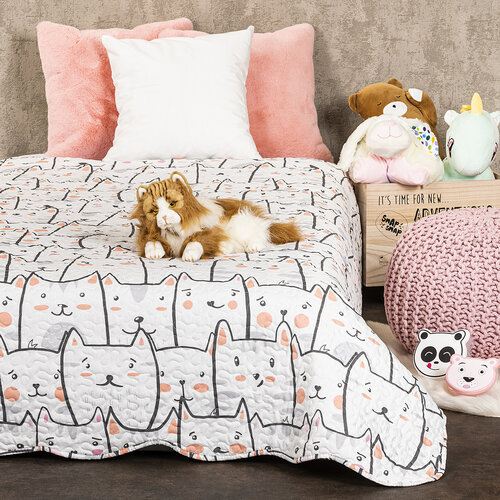 Cuvertură de pat pentru copii 4Home Pisici, 140 x 200 cm
