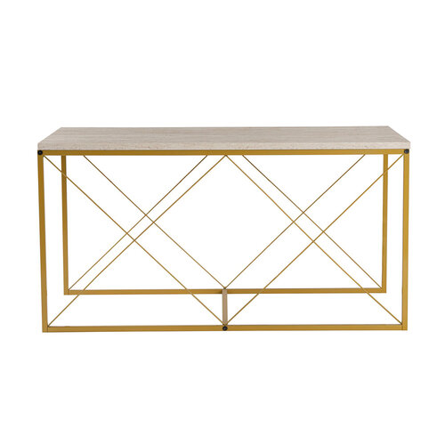 Couchtisch Defne Gold Travertine
