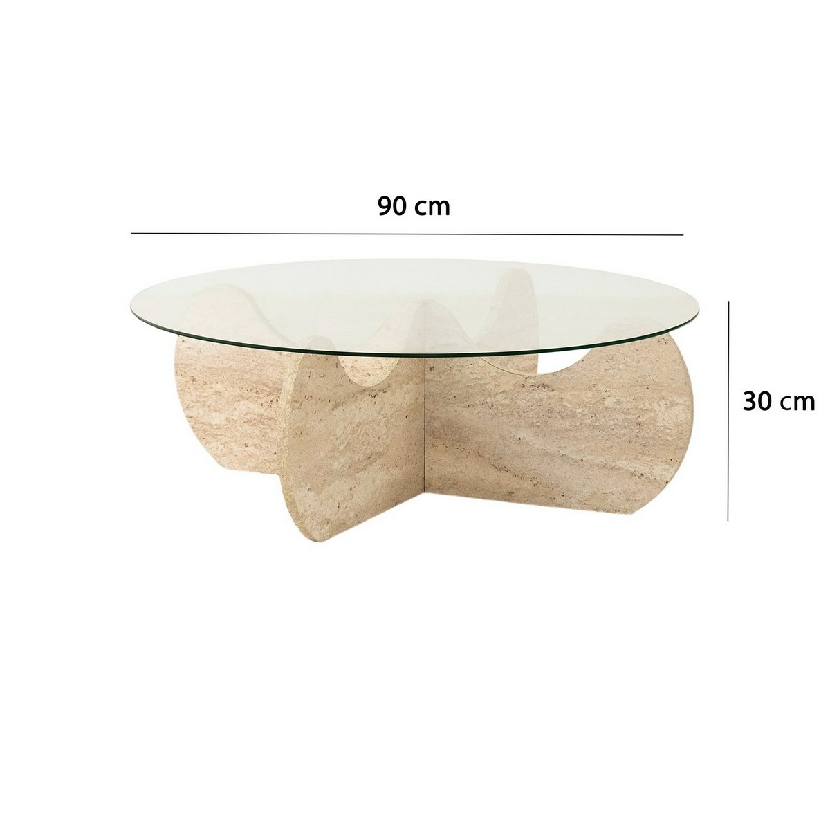 Konferenčný stolík Hima Travertine