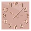 Ceas de perete Vlaha VCT1108 din sticlă 40 x 40 cm, roz