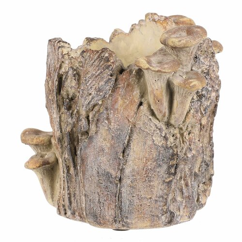 Beton burkolat - tusk with mushrooms, 19 x 17 x 16cm