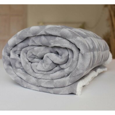 Jerry Fabrics Ovalna odeja Triangle svetlo siva,150 x 200 cm