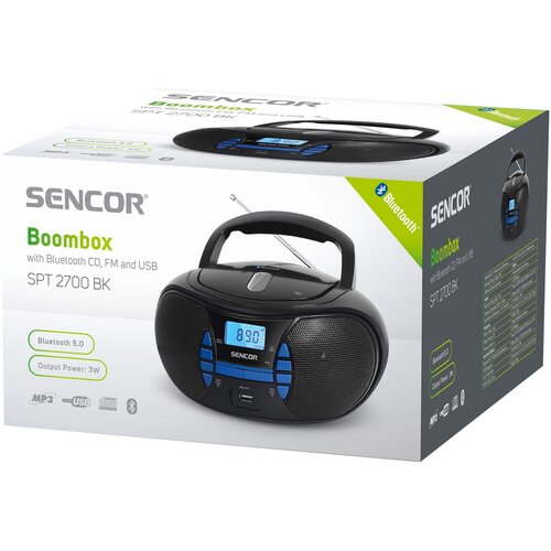 Sencor SPT 2700 BK rádio s bluetooth, černá