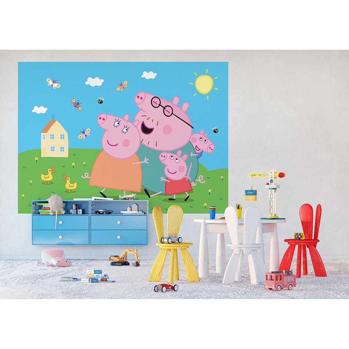 Peppa Pig gyermek fotótapéta 252 x 182 cm, 4 részes termék 2. képe